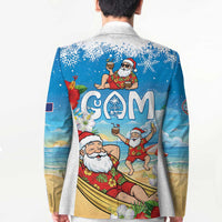 Guam Christmas Blazer Felis Pasgua Chilling Santa - Polynesian Pride