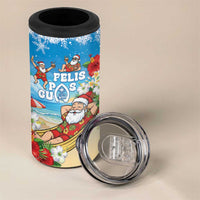 Guam Christmas 4 in 1 Can Cooler Tumbler Felis Pasgua Chilling Santa - Polynesian Pride
