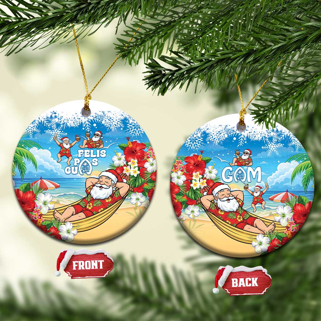 Guam Christmas Ceramic Ornament Felis Pasgua Chilling Santa - Polynesian Pride