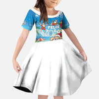 Guam Christmas Family Matching Short Sleeve Bodycon Dress and Hawaiian Shirt Felis Pasgua Chilling Santa - Polynesian Pride