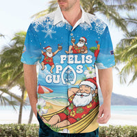 Guam Christmas Hawaiian Shirt Felis Pasgua Chilling Santa - Polynesian Pride