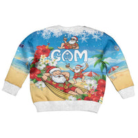 Guam Christmas Kid Ugly Christmas Sweater Felis Pasgua Chilling Santa - Polynesian Pride
