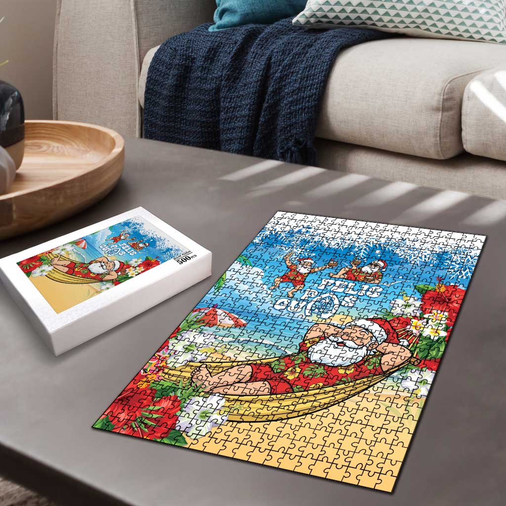 Guam Christmas Puzzle Felis Pasgua Chilling Santa - Polynesian Pride