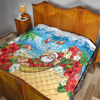 Guam Christmas Quilt Felis Pasgua Chilling Santa - Polynesian Pride