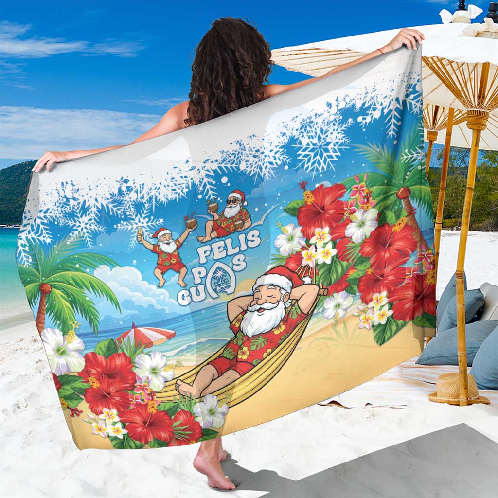 Guam Christmas Sarong Felis Pasgua Chilling Santa - Polynesian Pride