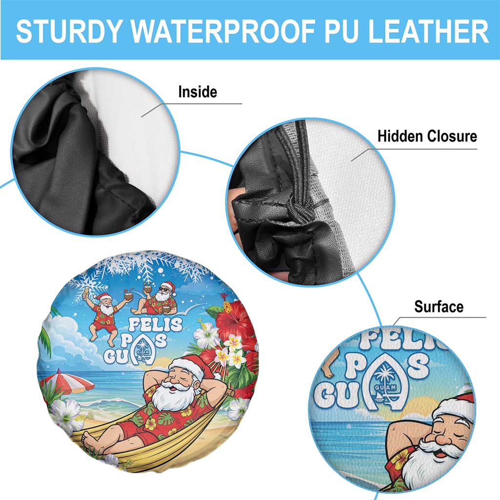 Guam Christmas Spare Tire Cover Felis Pasgua Chilling Santa - Polynesian Pride
