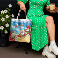 Guam Christmas Tote Bag Felis Pasgua Chilling Santa - Polynesian Pride