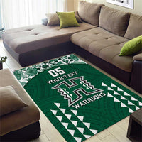Custom Hawaii Football Area Rug Rainbow Warriors Tropical Vibes LT05 - Polynesian Pride