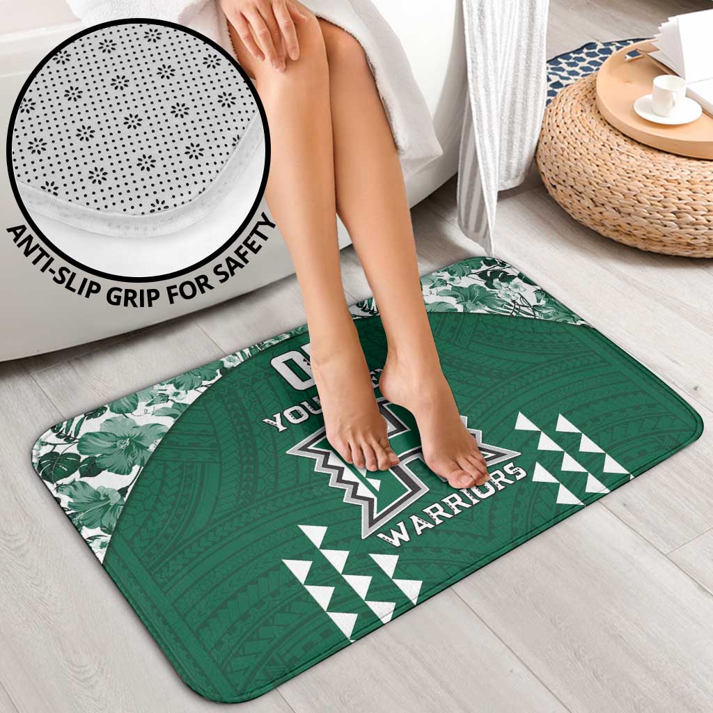 Custom Hawaii Football Bathroom Set Rainbow Warriors Tropical Vibes - Polynesian Pride