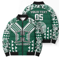 Custom Hawaii Football Bomber Puffer Jacket Rainbow Warriors Tropical Vibes LT05 - Polynesian Pride
