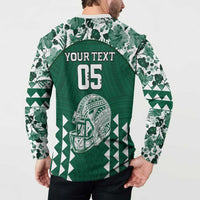 Custom Hawaii Football Button Sweatshirt Rainbow Warriors Tropical Vibes LT05 - Polynesian Pride