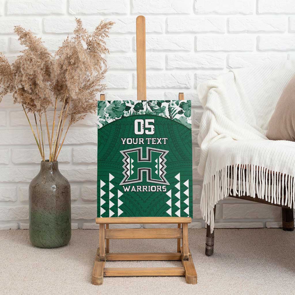 Custom Hawaii Football Canvas Wall Art Rainbow Warriors Tropical Vibes LT05 - Polynesian Pride
