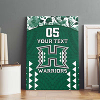 Custom Hawaii Football Canvas Wall Art Rainbow Warriors Tropical Vibes LT05 - Polynesian Pride