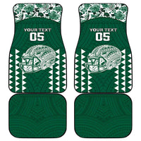 Custom Hawaii Football Car Mats Rainbow Warriors Tropical Vibes - Polynesian Pride