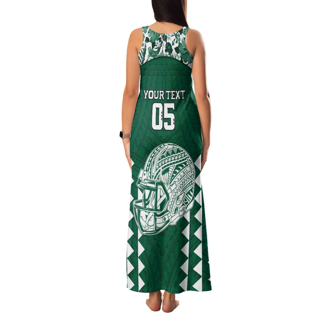 Custom Hawaii Football Family Matching Tank Maxi Dress and Hawaiian Shirt Rainbow Warriors Tropical Vibes - Polynesian Pride