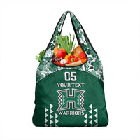 Custom Hawaii Football Grocery Bag Rainbow Warriors Tropical Vibes - Polynesian Pride