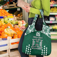 Custom Hawaii Football Grocery Bag Rainbow Warriors Tropical Vibes - Polynesian Pride