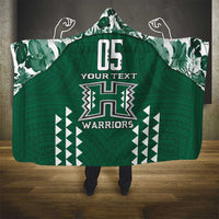 Custom Hawaii Football Hooded Blanket Rainbow Warriors Tropical Vibes LT05 - Polynesian Pride