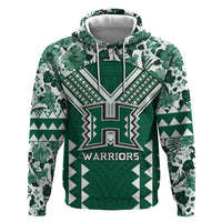 Custom Hawaii Football Hoodie Rainbow Warriors Tropical Vibes - Polynesian Pride