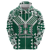 Custom Hawaii Football Hoodie Rainbow Warriors Tropical Vibes - Polynesian Pride