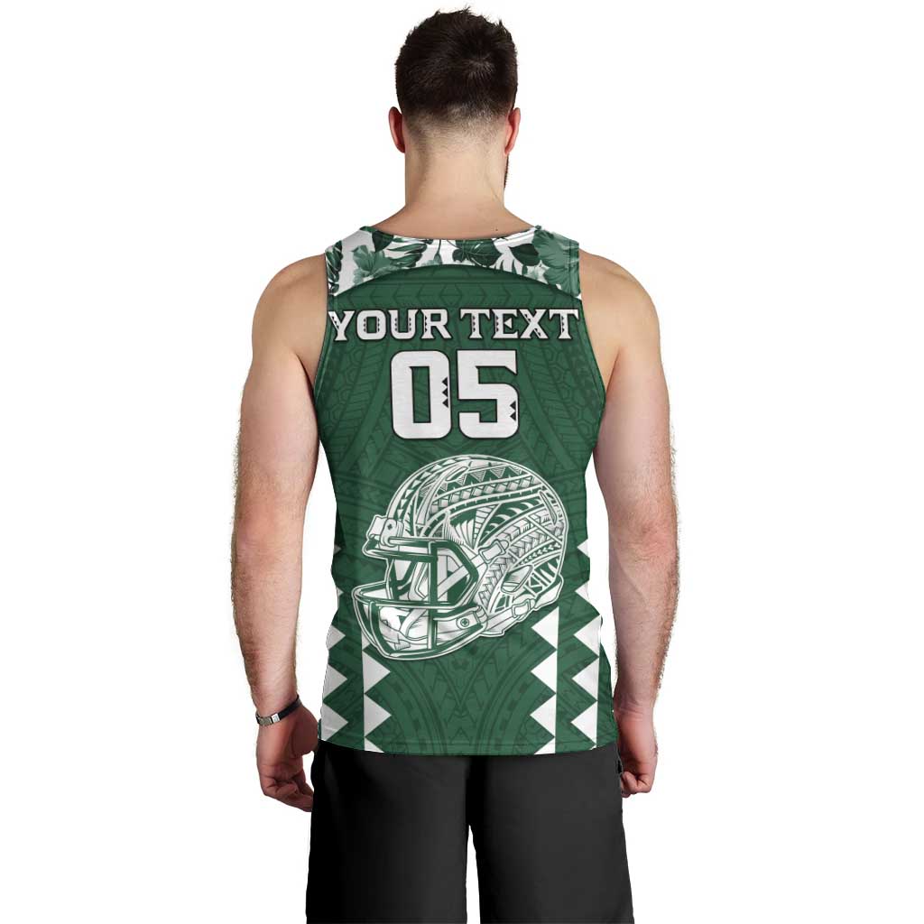 Custom Hawaii Football Men Tank Top Rainbow Warriors Tropical Vibes - Polynesian Pride