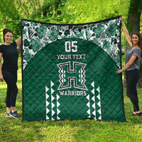 Custom Hawaii Football Quilt Rainbow Warriors Tropical Vibes LT05 - Polynesian Pride