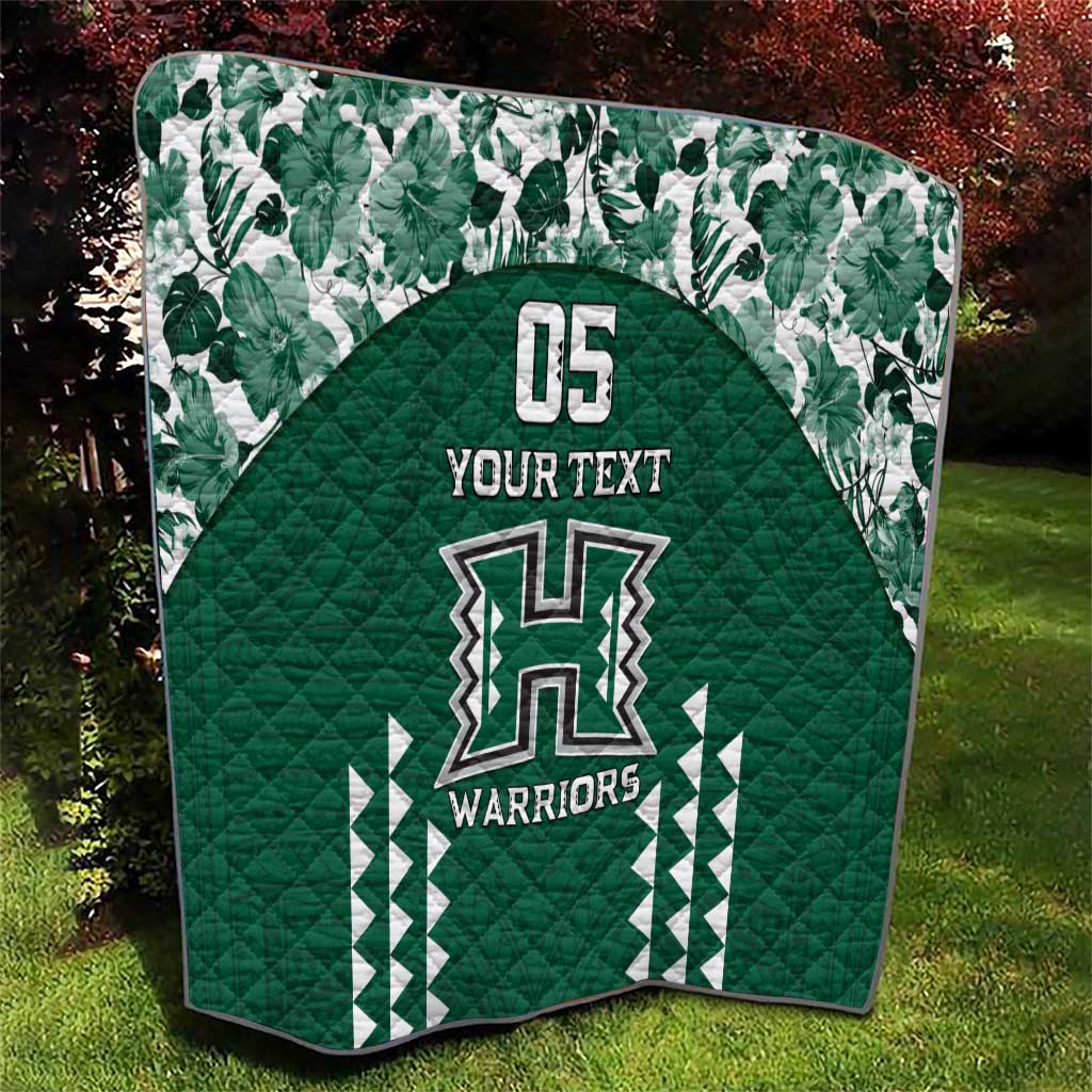 Custom Hawaii Football Quilt Rainbow Warriors Tropical Vibes LT05 - Polynesian Pride