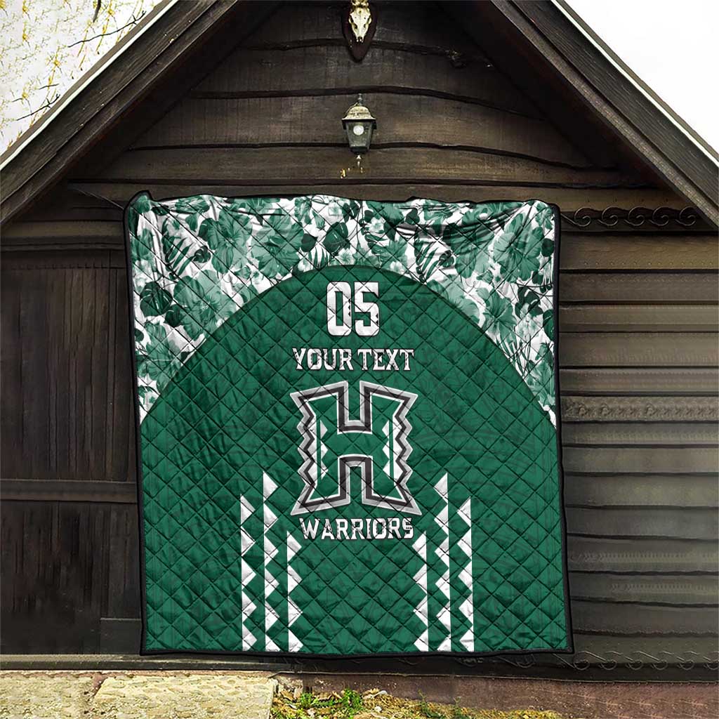 Custom Hawaii Football Quilt Rainbow Warriors Tropical Vibes LT05 - Polynesian Pride