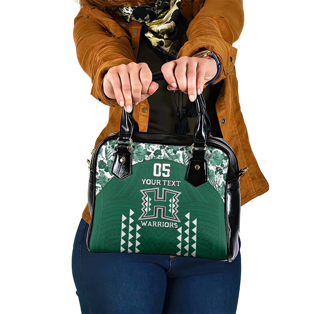 Custom Hawaii Football Shoulder Handbag Rainbow Warriors Tropical Vibes LT05 One Size Green - Polynesian Pride