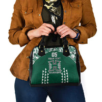 Custom Hawaii Football Shoulder Handbag Rainbow Warriors Tropical Vibes LT05 - Polynesian Pride