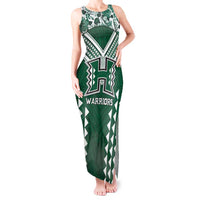 Custom Hawaii Football Tank Maxi Dress Rainbow Warriors Tropical Vibes - Polynesian Pride
