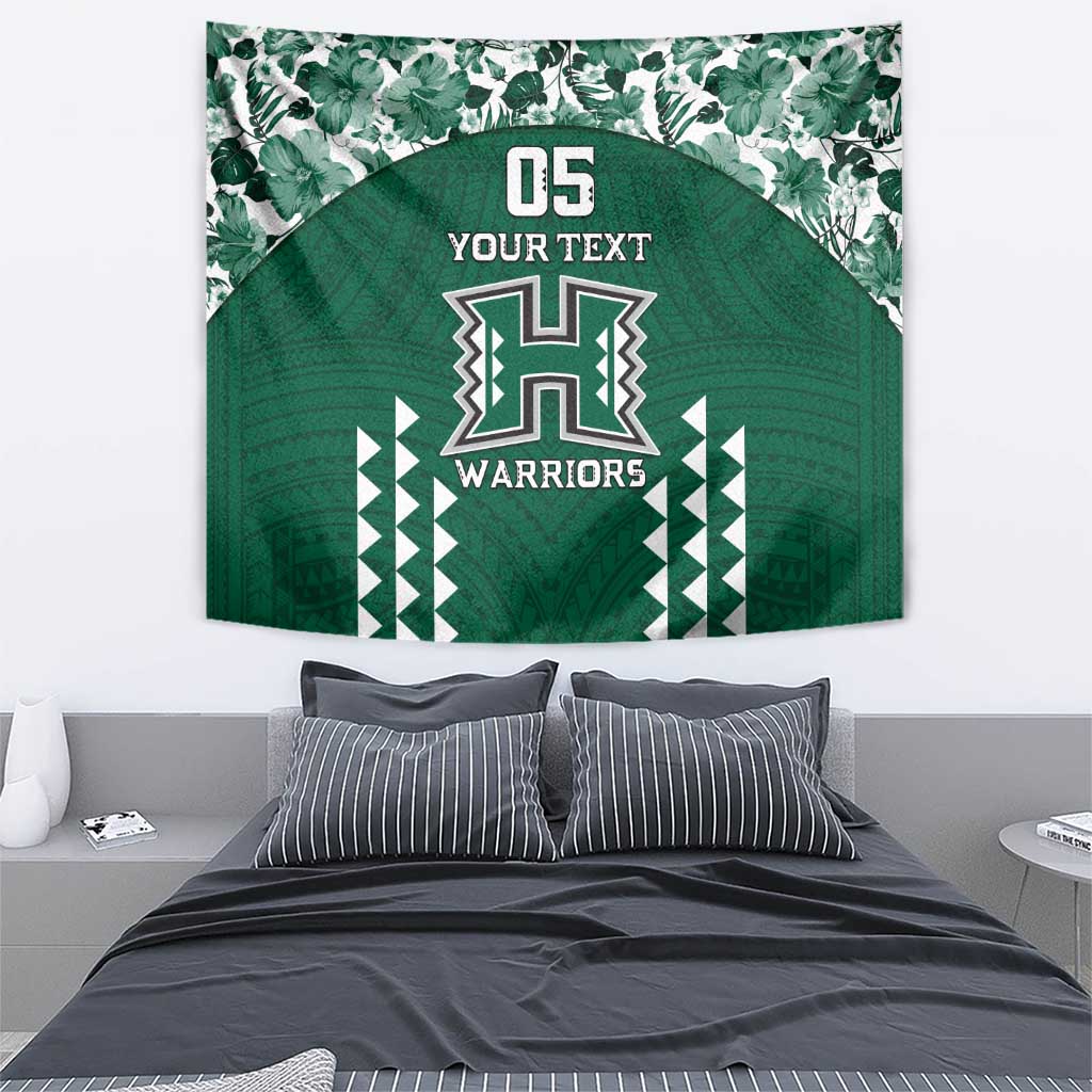 Custom Hawaii Football Tapestry Rainbow Warriors Tropical Vibes LT05 - Polynesian Pride