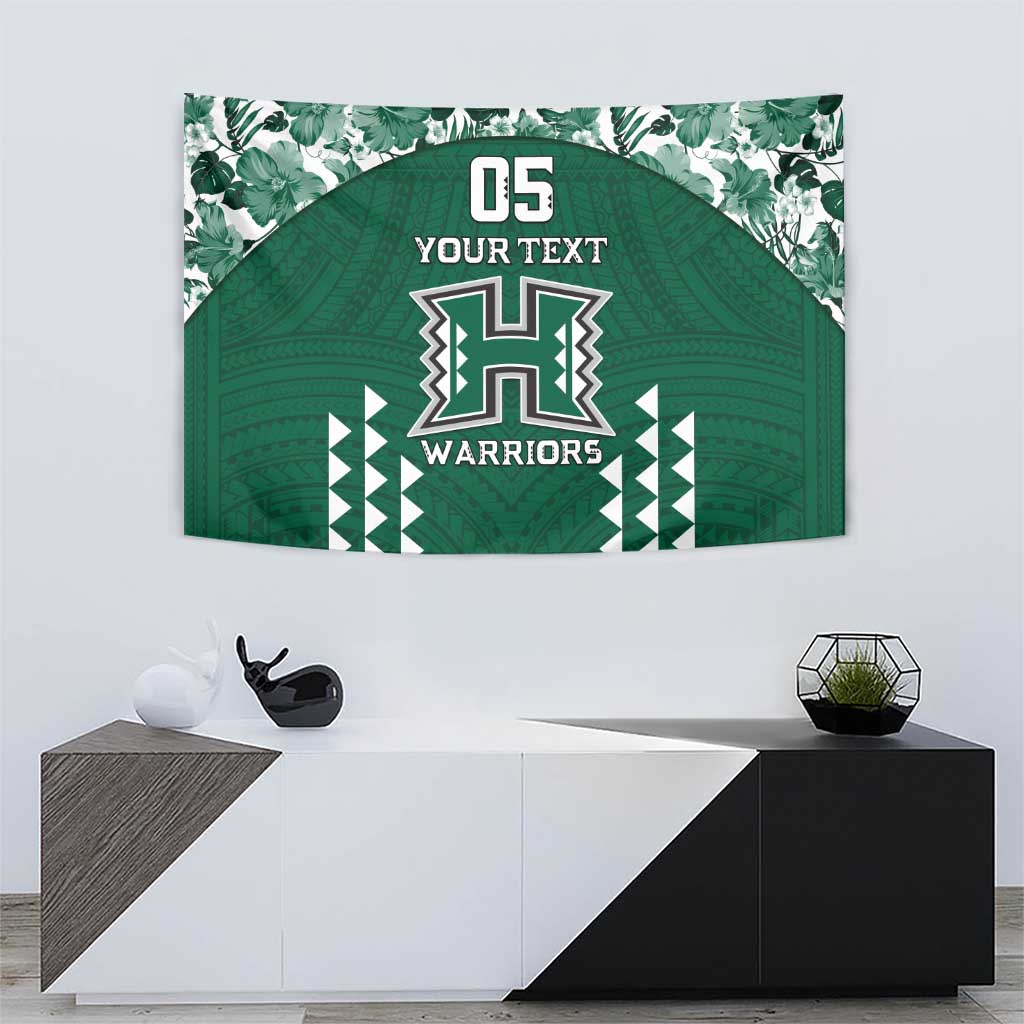 Custom Hawaii Football Tapestry Rainbow Warriors Tropical Vibes LT05 - Polynesian Pride