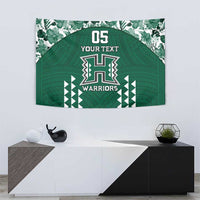 Custom Hawaii Football Tapestry Rainbow Warriors Tropical Vibes LT05 - Polynesian Pride