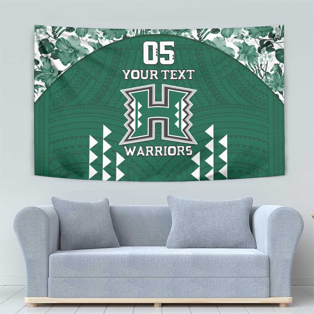 Custom Hawaii Football Tapestry Rainbow Warriors Tropical Vibes LT05 - Polynesian Pride