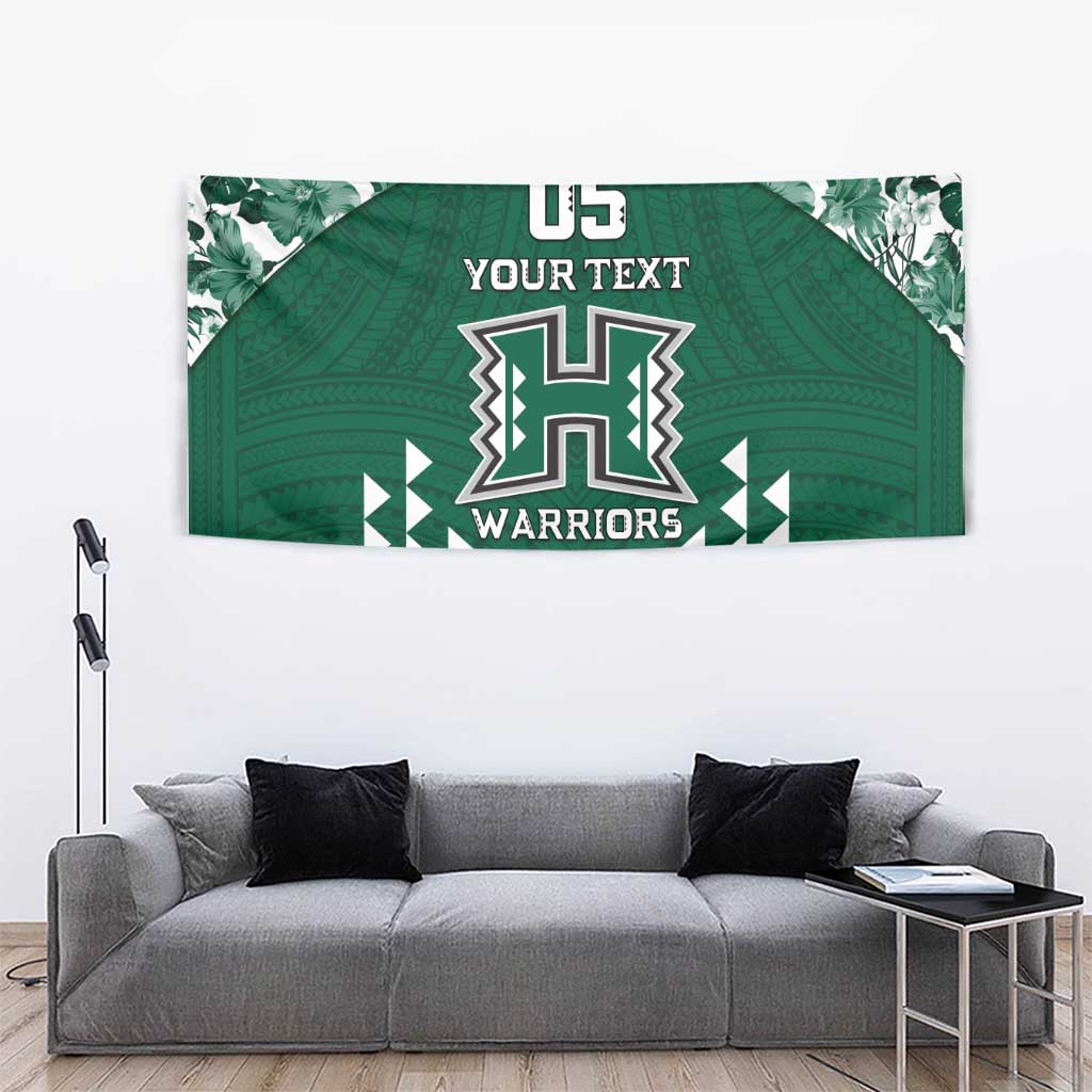 Custom Hawaii Football Tapestry Rainbow Warriors Tropical Vibes LT05 - Polynesian Pride