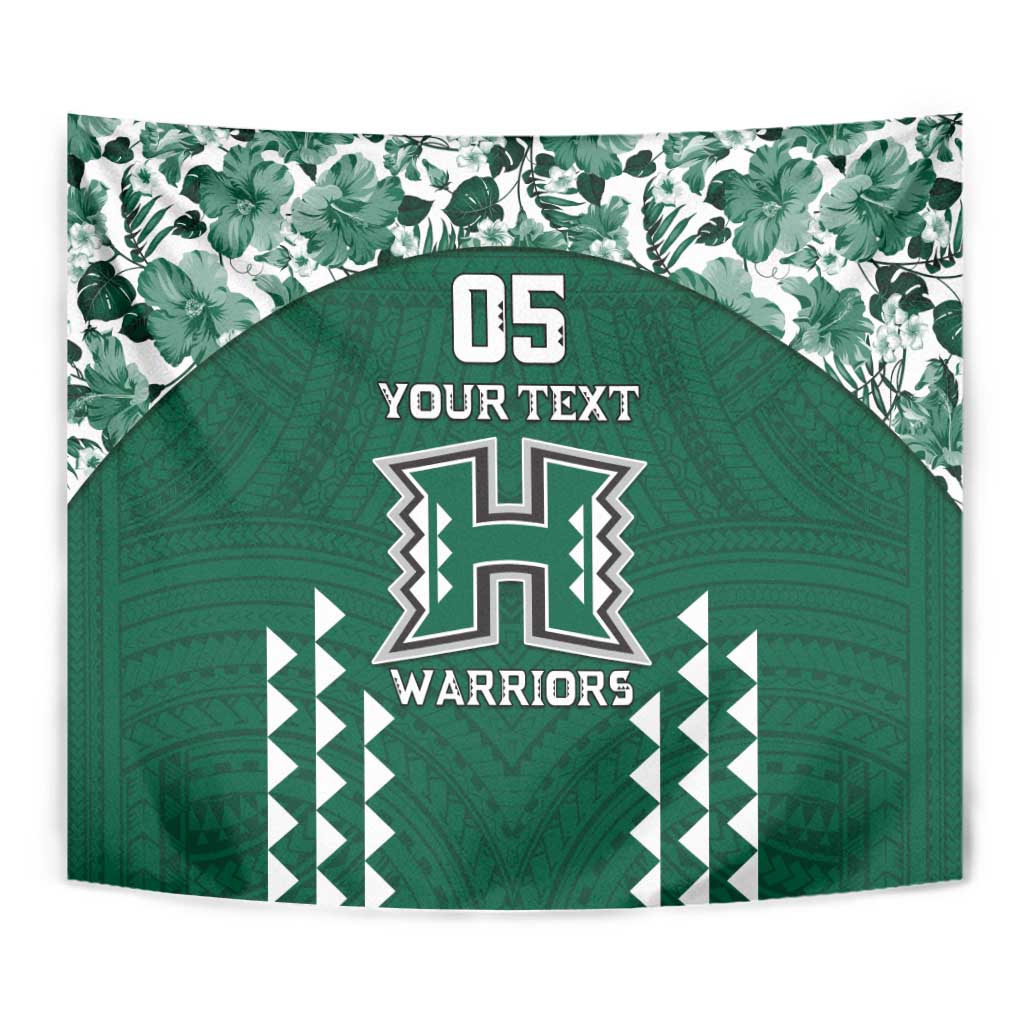 Custom Hawaii Football Tapestry Rainbow Warriors Tropical Vibes LT05 - Polynesian Pride