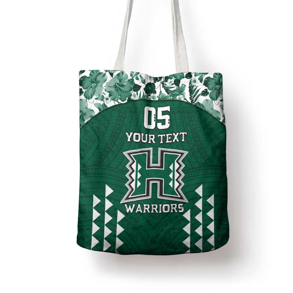 Custom Hawaii Football Tote Bag Rainbow Warriors Tropical Vibes - Polynesian Pride