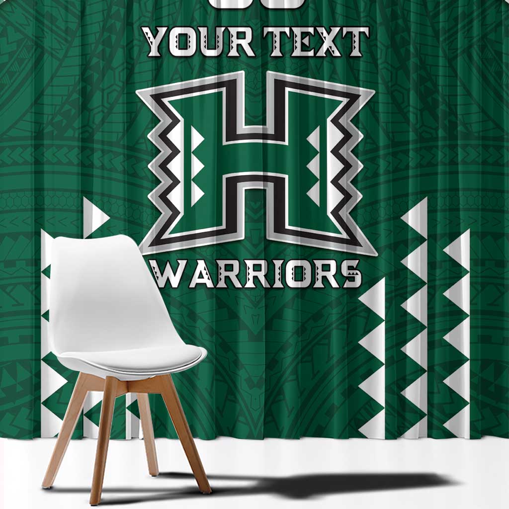 Custom Hawaii Football Window Curtain Rainbow Warriors Tropical Vibes LT05 - Polynesian Pride