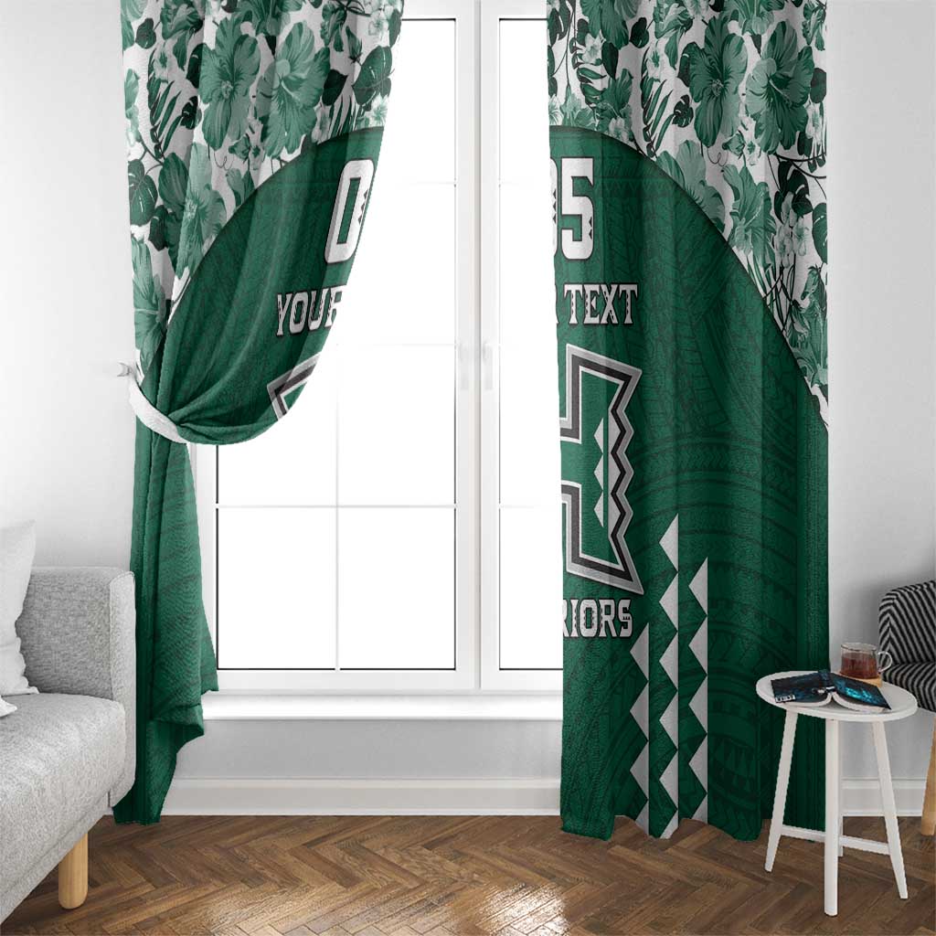 Custom Hawaii Football Window Curtain Rainbow Warriors Tropical Vibes LT05 - Polynesian Pride