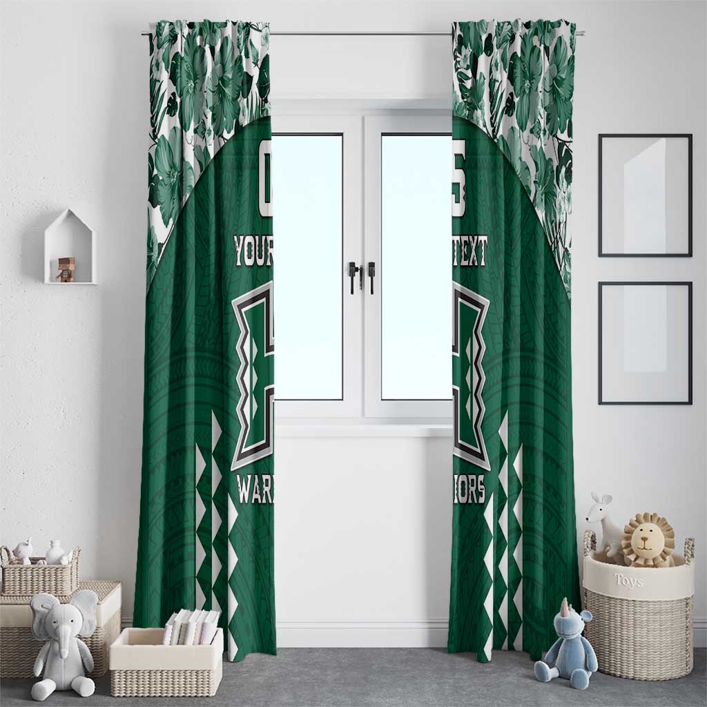 Custom Hawaii Football Window Curtain Rainbow Warriors Tropical Vibes LT05 - Polynesian Pride
