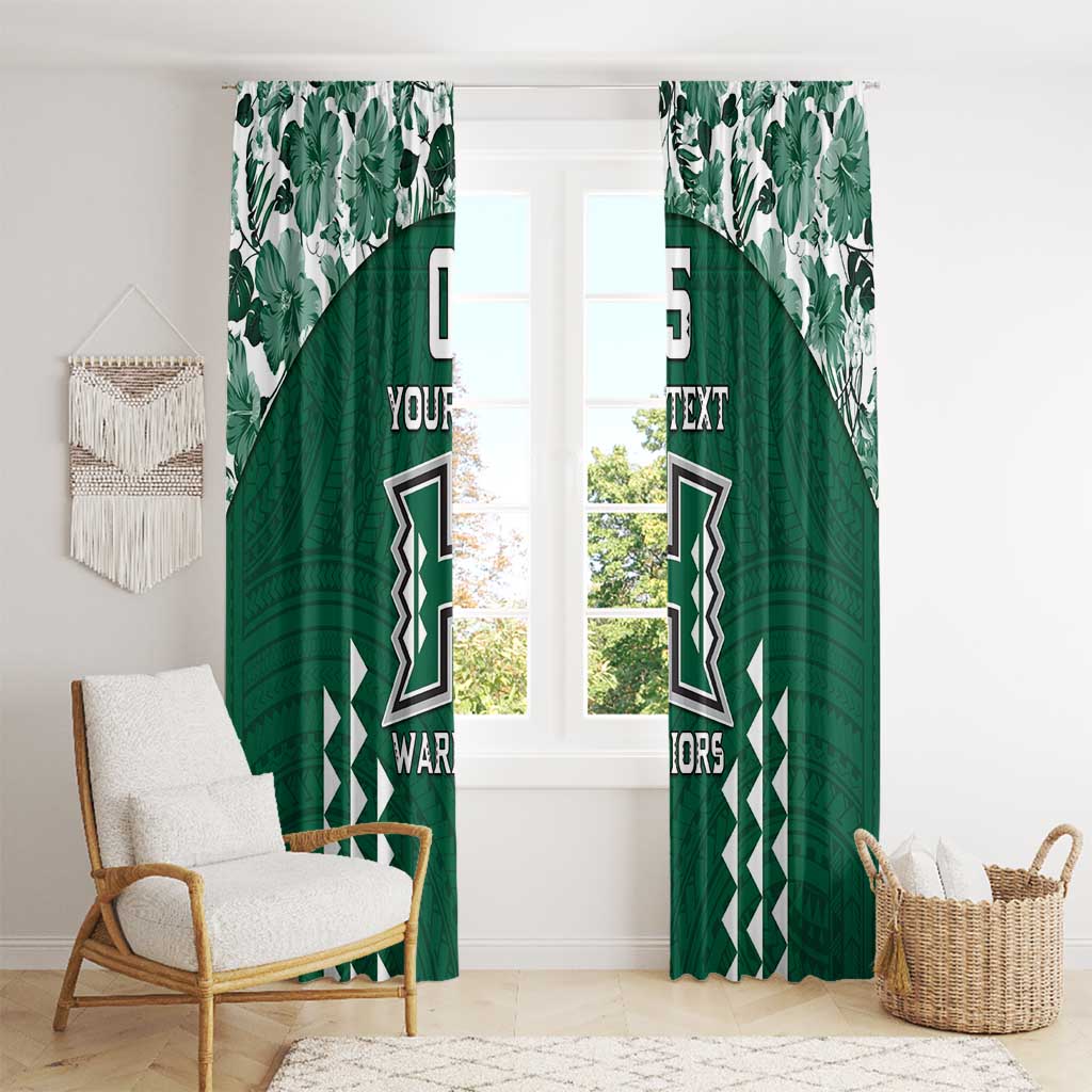 Custom Hawaii Football Window Curtain Rainbow Warriors Tropical Vibes LT05 - Polynesian Pride