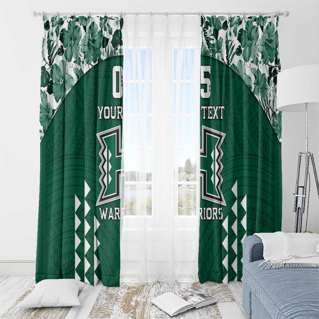 Custom Hawaii Football Window Curtain Rainbow Warriors Tropical Vibes LT05 - Polynesian Pride