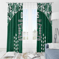 Custom Hawaii Football Window Curtain Rainbow Warriors Tropical Vibes LT05 - Polynesian Pride
