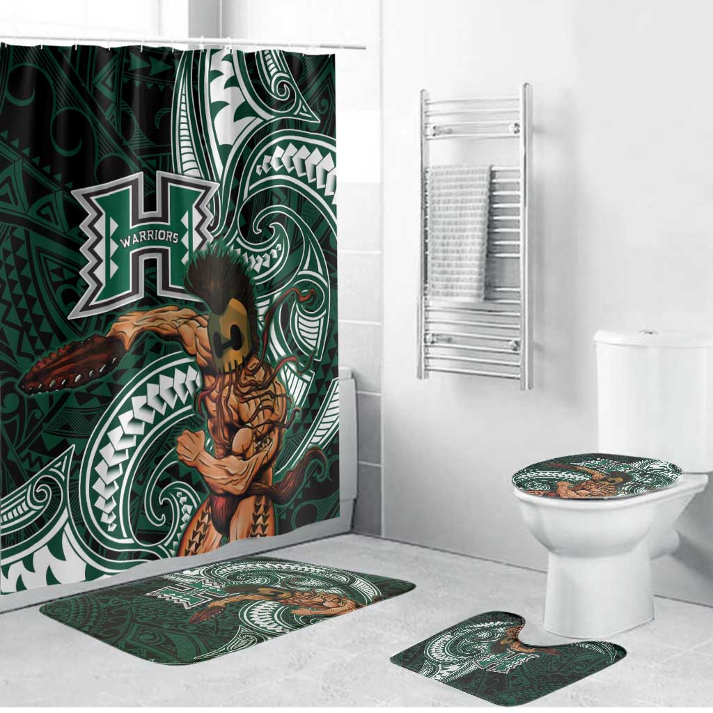 Hawaii Ikaika Warrior Football Bathroom Set Polynesian Tribal Tattoo - Polynesian Pride