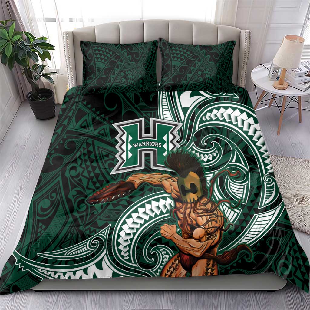 Hawaii Ikaika Warrior Football Bedding Set Polynesian Tribal Tattoo - Polynesian Pride