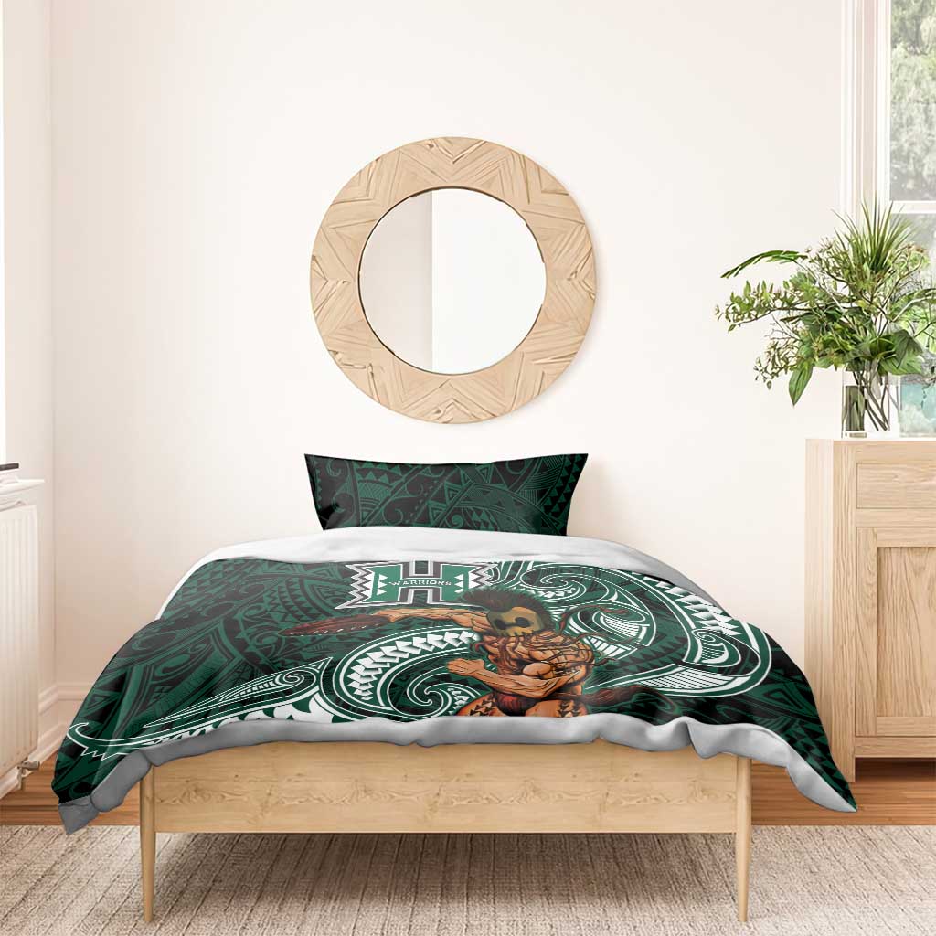 Hawaii Ikaika Warrior Football Bedding Set Polynesian Tribal Tattoo - Polynesian Pride