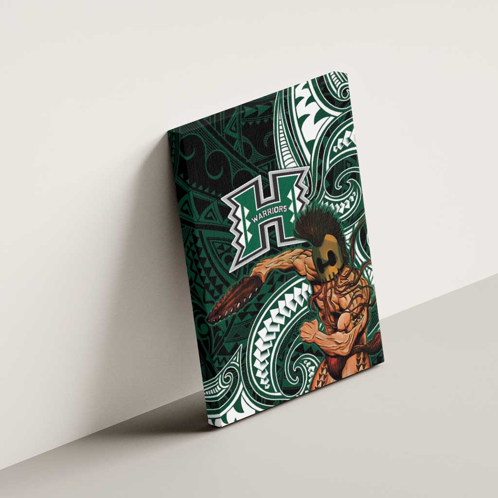 Hawaii Ikaika Warrior Football Canvas Wall Art Polynesian Tribal Tattoo - Polynesian Pride