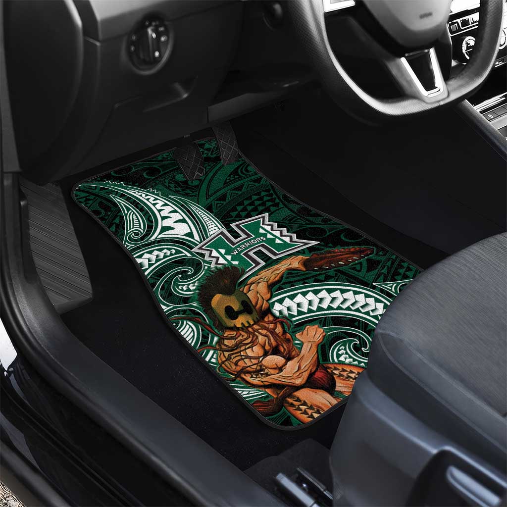 Hawaii Ikaika Warrior Football Car Mats Polynesian Tribal Tattoo - Polynesian Pride