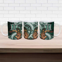 Hawaii Ikaika Warrior Football Ceramic Mug Polynesian Tribal Tattoo - Polynesian Pride